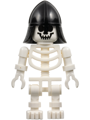 gen009 - Skeleton with Standard Skull, Black Neck Protector Helmet
