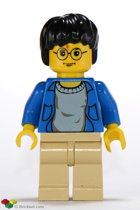 hp004 - Harry Potter - Blue Open Shirt Torso, Tan Legs