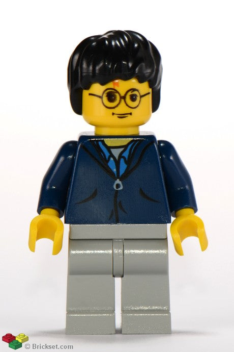 hp033 - Harry Potter - Dark Blue Jacket Torso, Light Gray Legs