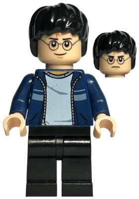 hp087 - Harry Potter - Dark Blue Open Jacket with Stripe, Black Legs