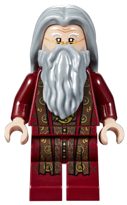 hp147 - Albus Dumbledore - Dark Red Robe, Light Bluish Gray Hair