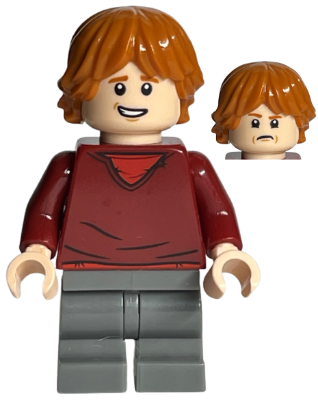 hp180 - Ron Weasley - Dark Red Sweater, Dark Bluish Gray Medium Legs