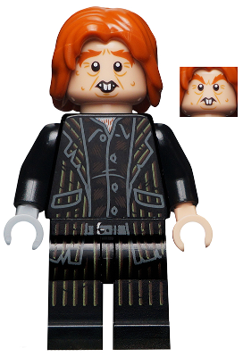 hp196 - Peter Pettigrew (Wormtail) - Black Suit, Light Bluish Gray Right Hand