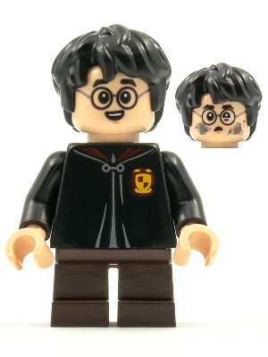 hp247 - Harry Potter - Black Torso Gryffindor Robe, Dark Brown Short Legs