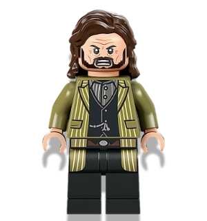 hp337 - Sirius Black - Dark Brown Hair, Olive Green Jacket