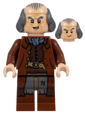 hp353 - Argus Filch - Bald on Top, Reddish Brown Jacket, Printed Legs