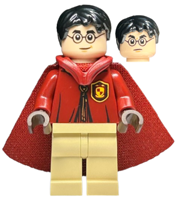 hp427 - Harry Potter - Dark Red Quidditch Uniform with Hood and Cape, Tan Legs