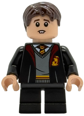 hp543 - Neville Longbottom - Gryffindor Robe Open, Black Short Legs