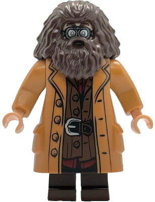 hp613 - Rubeus Hagrid - Medium Nougat Topcoat with Buttons, Goggles