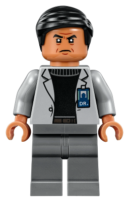 jw017 - Dr. Henry Wu - Light Bluish Gray Jacket, Smile / Angry Frown