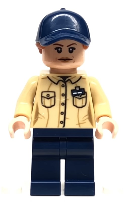 jw045 - Park Worker - Female, Tan Shirt, Dark Blue Legs and Cap