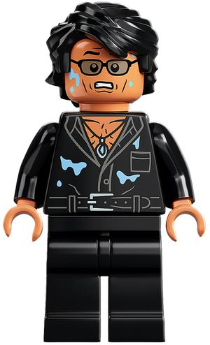 jw097 - Dr. Ian Malcolm - Partially Open Shirt with Pocket and Water Stains