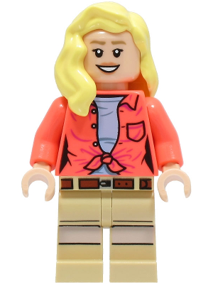 jw116 - Dr. Ellie Sattler - Coral Shirt, Hair over Shoulder