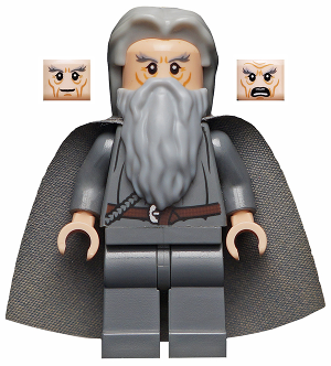 lor073 - Gandalf the Grey - Hair, Starched Fabric Cape