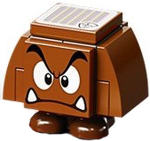 mar0022 - Goomba (Dark Bluish Gray Interior Pieces) - Angry