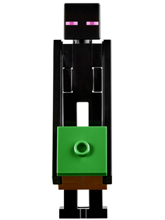 min027 - Enderman - Reddish Brown Block with Bright Green Top
