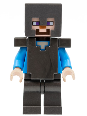 min098 - Steve (Light Nougat) - Pearl Dark Gray Legs, Helmet and Armor