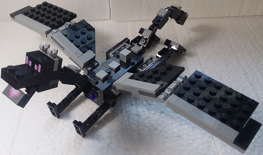 minedragon03 - Minecraft Ender Dragon, Square Wings - Brick Built