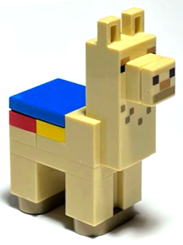 minellama01 - Minecraft Alpaca / Llama, Tan - Brick Built