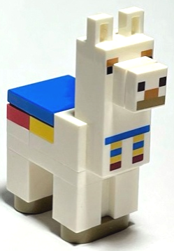 minellama02 - Minecraft Alpaca / Llama, White - Brick Built