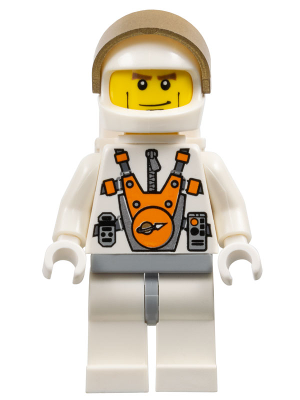 mm014 - Mars Mission Astronaut with Helmet and Cheek Lines and Backpack