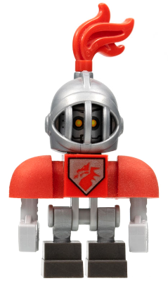 nex049 - Macy Bot - Red Shoulders, Flat Silver Helmet