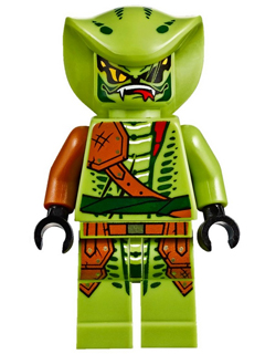 njo0206 - Lasha - Rebooted, Serpentine Snake Scout, Lime with Dark Orange Armor Coverings