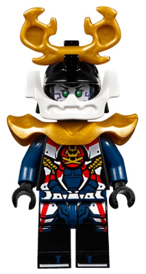 njo0390 - Samurai X (Pixal / P.I.X.A.L.) - Sons of Garmadon / Hunted, Large Horns