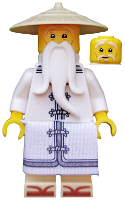 njo0315 - Sensei Wu - The LEGO Ninjago Movie, White Robe, Zori Sandals