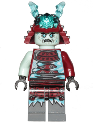 njo0549 - Blizzard Samurai - Ninja Helmet with Trans-Light Blue Horns