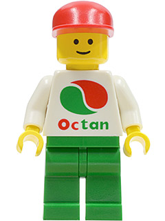 oct012 - Octan - White Logo, Green Legs, Red Cap