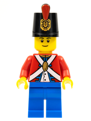 pi135 - Imperial Soldier II - Shako Hat Printed, Blue Legs, Male, Black Eyebrows