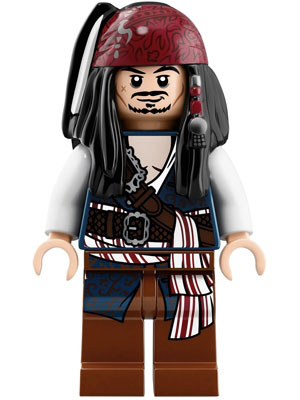 poc035 - Captain Jack Sparrow Filigree Vest - White Open Shirt