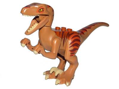 raptor03 - Dinosaur Raptor / Velociraptor with Dark Orange Back