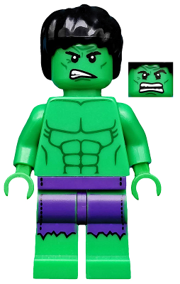 sh0037 - Hulk - Minifigure, Dark Purple Tattered Pants