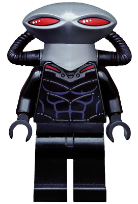 sh0160 - Black Manta - Flat Silver Helmet