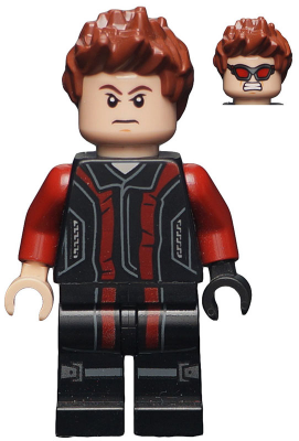 sh0172 - Hawkeye - Black and Dark Red Suit, Reddish Brown Spiked Hair