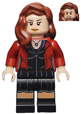 sh0174 - The Scarlet Witch (Wanda Maximoff) - Printed Black Legs, Reddish Brown Hair
