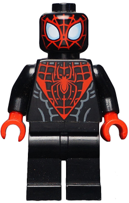 sh0190 - Spider-Man (Miles Morales) - Red Webbing on Head, Red Hands