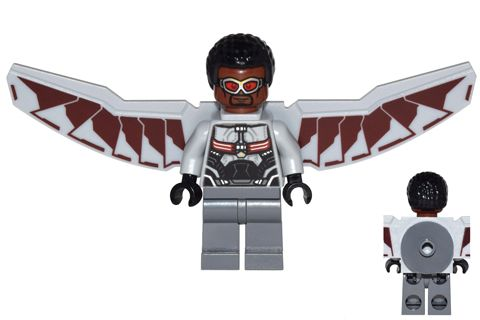 sh0261 - Falcon - Light Bluish Gray and Dark Red Wings