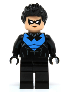 sh0294 - Nightwing - White Eye Holes and Blue Chest Symbol
