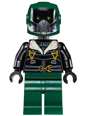 sh0403b - Vulture - Dark Green Flight Suit, Black Bomber Jacket