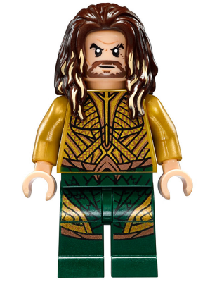 sh0429 - Aquaman - Dark Brown Long Hair, Dark Green Legs