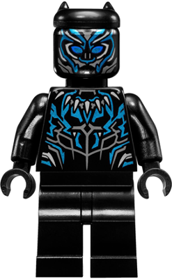 sh0478 - Black Panther - Metallic Light Blue Highlights