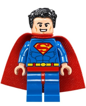 sh0489 - Superman - Blue Suit, Spongy Cape, Tousled Hair, Open Mouth / Red Eyes