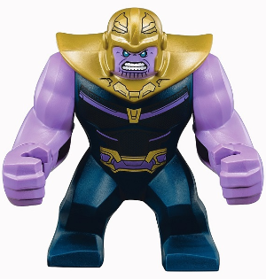 sh0504 - Thanos - Large Figure, Medium Lavender Arms Printed, Dark Blue Outfit, Pearl Gold Helmet