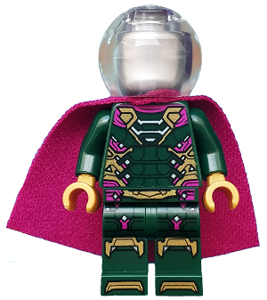 sh0580 - Mysterio - Magenta Trim, Flat Silver Head, Trans-Clear Helmet