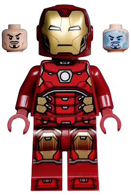 sh0612 - Iron Man - Silver Hexagon on Chest