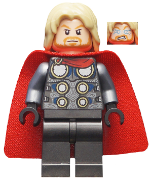 sh0645 - Thor - Spongy Cape with Single Hole, Pearl Dark Gray Legs