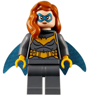 sh0658 - Batgirl - Minifigure, Dark Bluish Gray Suit (Rebirth)